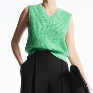 COS Green V-Neck Sweater Vest